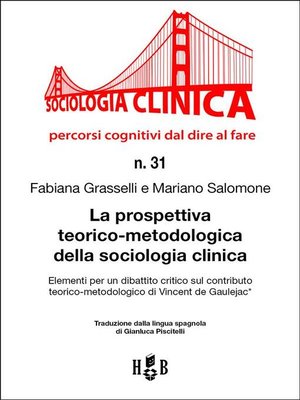 cover image of La prospettiva teorico-metodologica della sociologia clinica